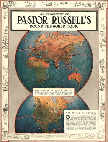Zapowiedź podróży Pastora Russella dookoła świata